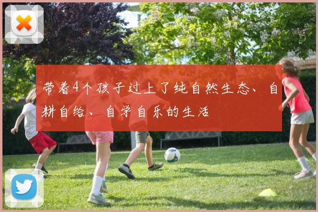 带着4个孩子过上了纯自然生态、自耕自给、自学自乐的生活